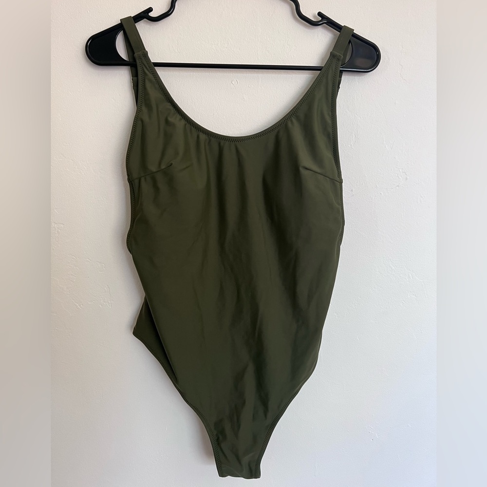 Medium Olive Green Prettygarden One Piece Bathing Suit